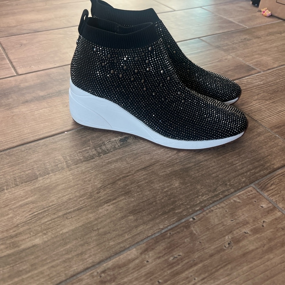 Alex Marie Black Studded Sneakers